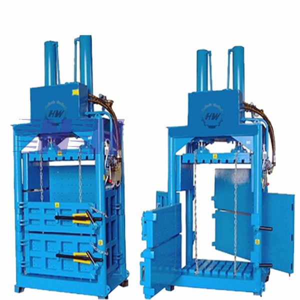 Easy operation semi-auto manual Vertical hydraulic compress waste paper packaging machine bale breaker