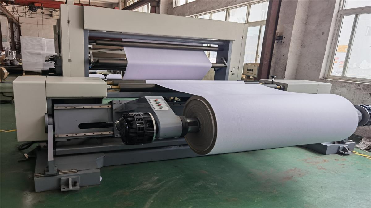 High speed full automatic rewinding machine fast cutting paper processing rewinder machine kraft paper roll slitter machine product 